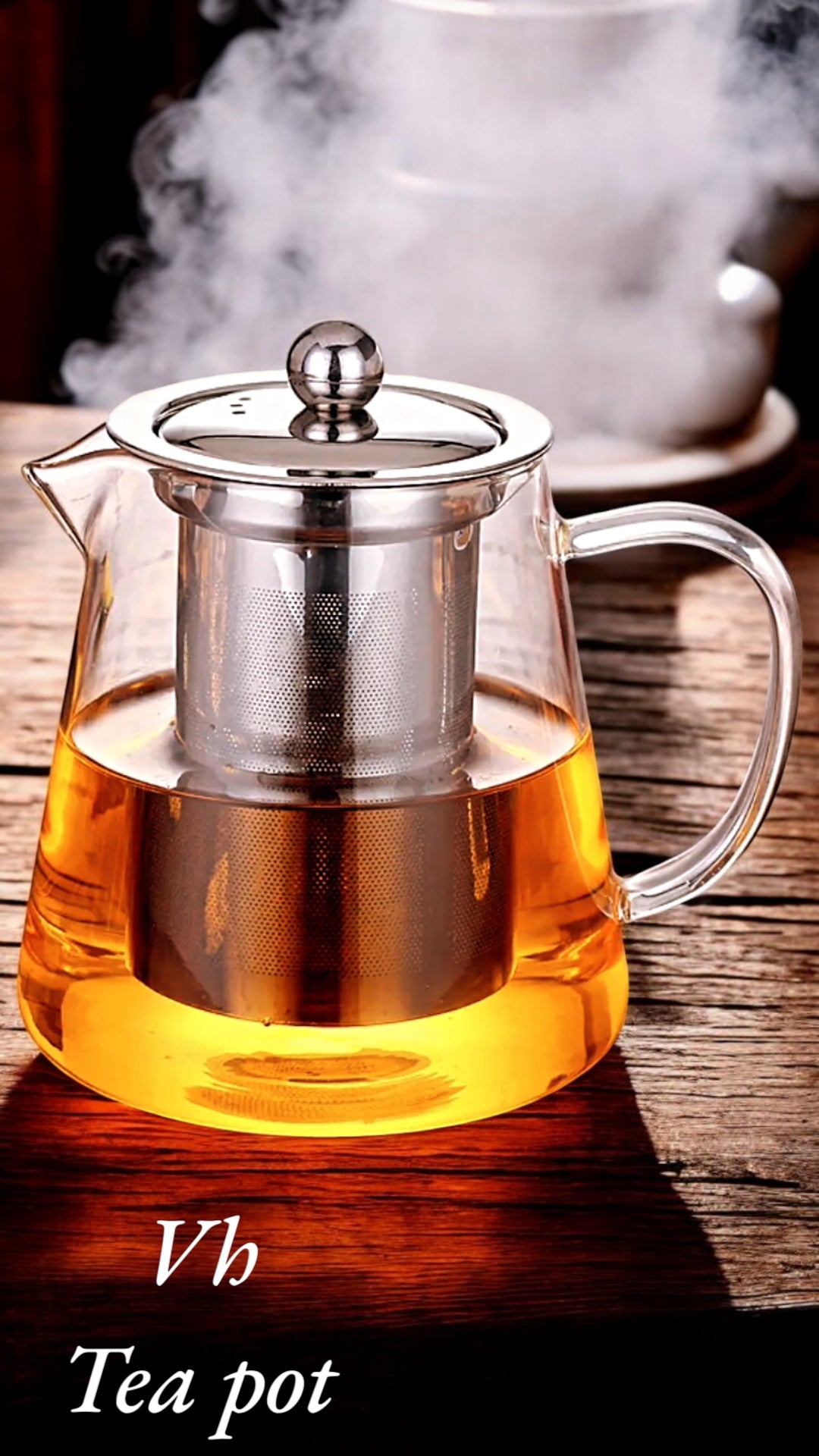 Glass Tea Pot With a Stainless Steel infuser (900ML & 1300ML)