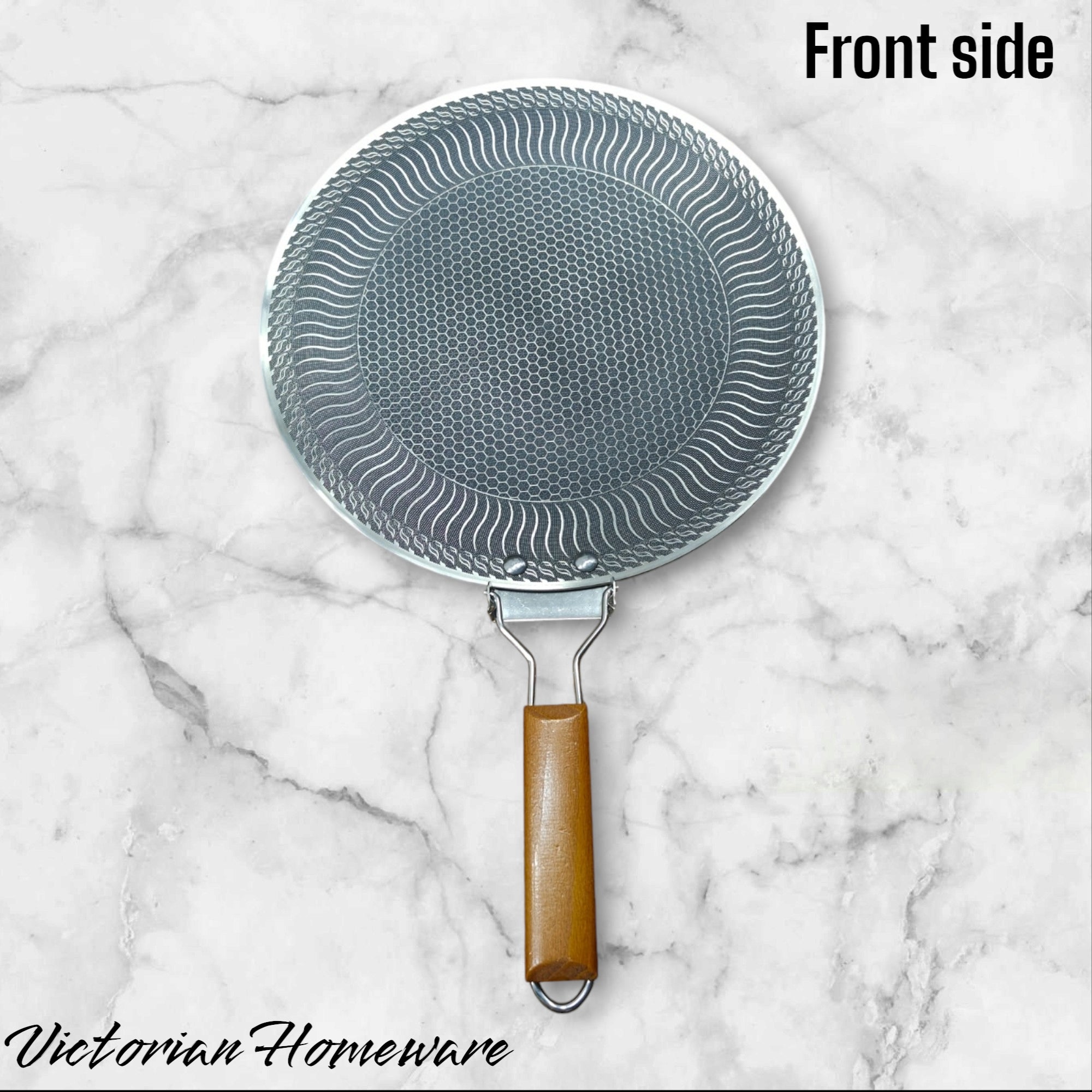 Grill Plate with WOOD FOLDING HANDLE Size-36.5cm three ply honeycomb hybrid technology