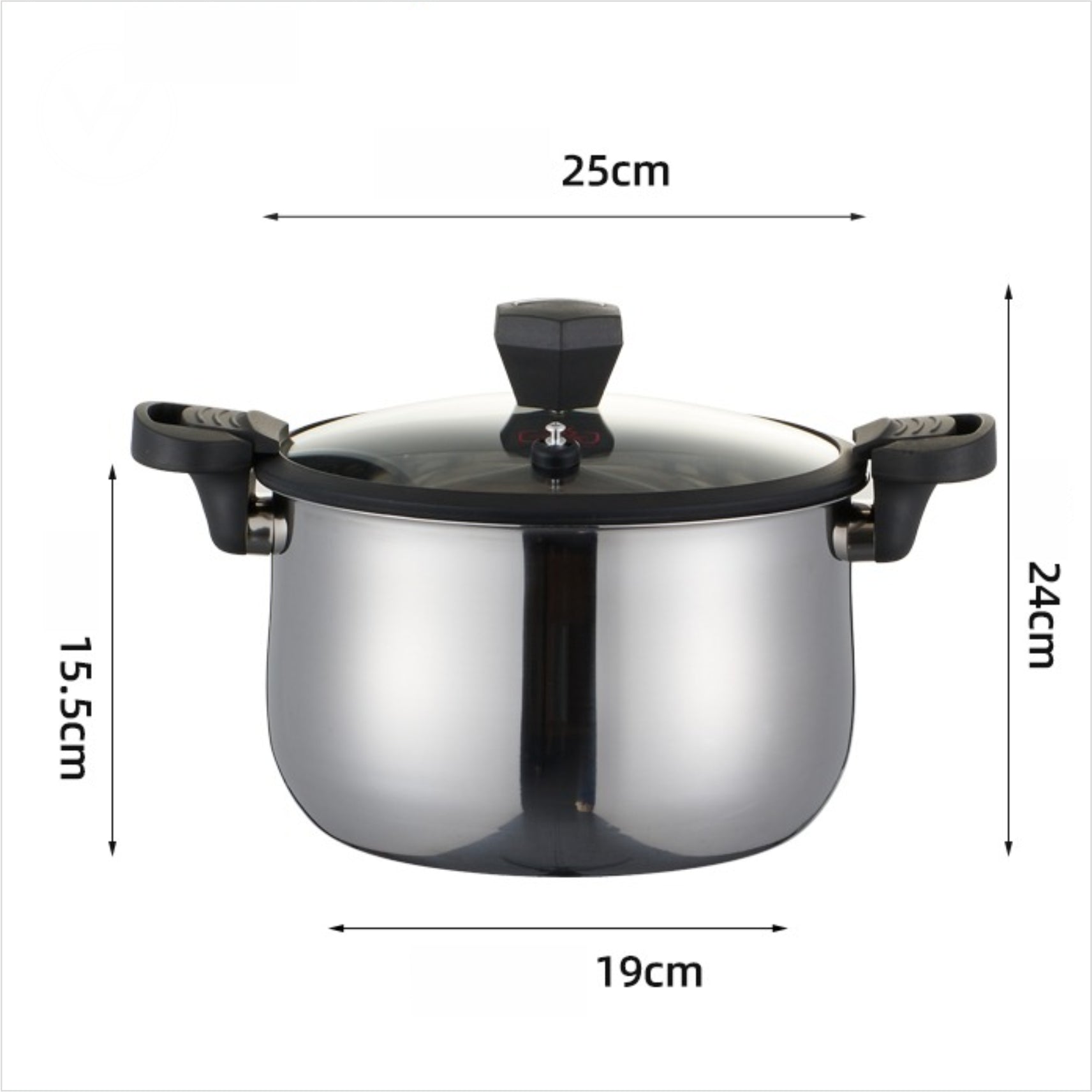 7L Pressure Cooker stainless steel 410 grade silver colours